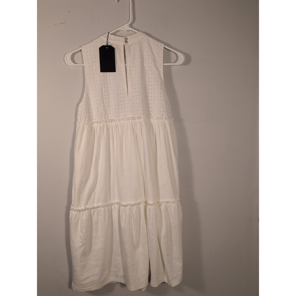 mo:vint New York dress Women Small white Ruffled Lined Dress - Picture 8 of 8
